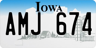IA license plate AMJ674