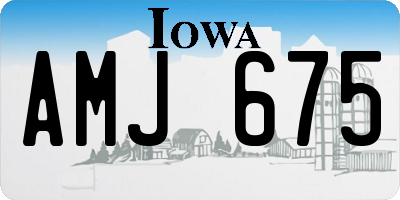 IA license plate AMJ675