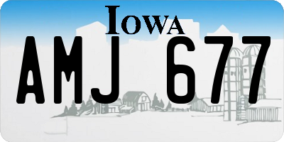 IA license plate AMJ677