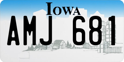 IA license plate AMJ681