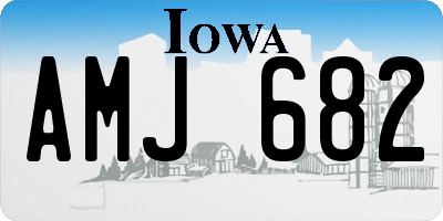 IA license plate AMJ682