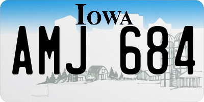 IA license plate AMJ684