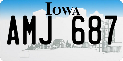 IA license plate AMJ687