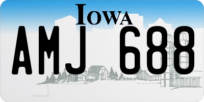 IA license plate AMJ688
