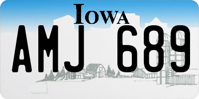 IA license plate AMJ689