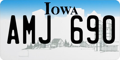 IA license plate AMJ690