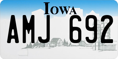 IA license plate AMJ692