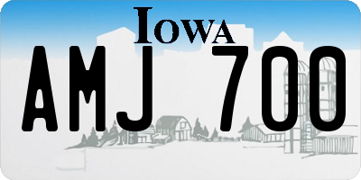 IA license plate AMJ700