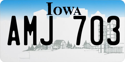 IA license plate AMJ703
