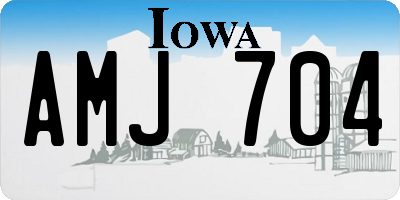 IA license plate AMJ704