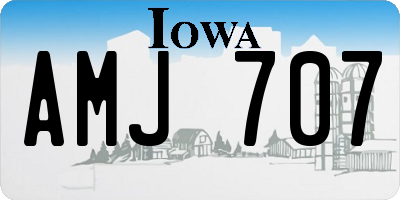 IA license plate AMJ707