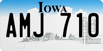 IA license plate AMJ710