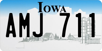 IA license plate AMJ711