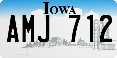 IA license plate AMJ712