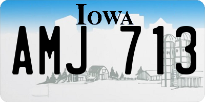 IA license plate AMJ713