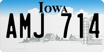 IA license plate AMJ714