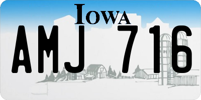IA license plate AMJ716