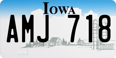 IA license plate AMJ718