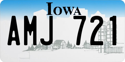 IA license plate AMJ721