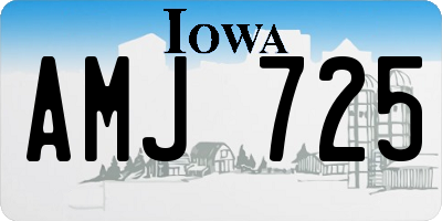 IA license plate AMJ725