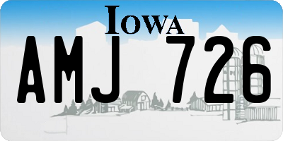 IA license plate AMJ726