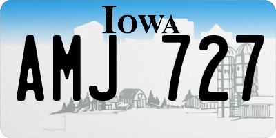 IA license plate AMJ727