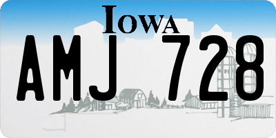 IA license plate AMJ728