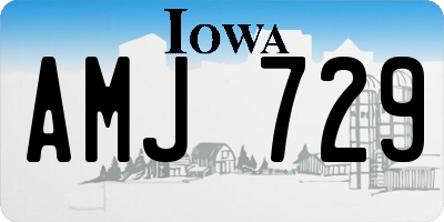 IA license plate AMJ729