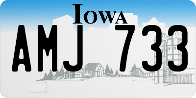 IA license plate AMJ733