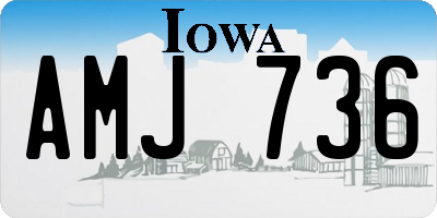 IA license plate AMJ736