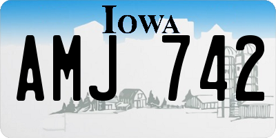 IA license plate AMJ742