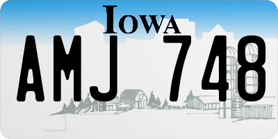 IA license plate AMJ748
