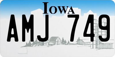 IA license plate AMJ749