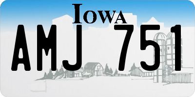 IA license plate AMJ751