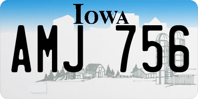 IA license plate AMJ756