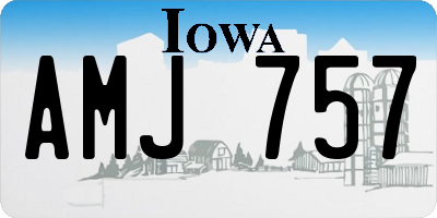 IA license plate AMJ757