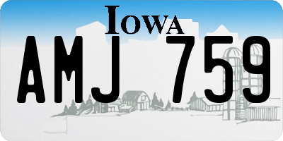 IA license plate AMJ759