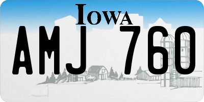 IA license plate AMJ760