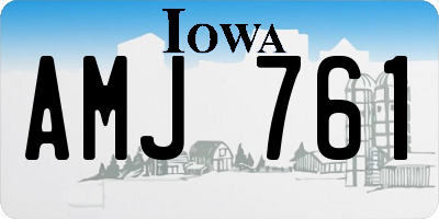 IA license plate AMJ761