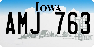IA license plate AMJ763