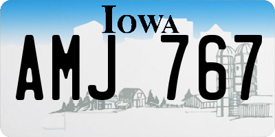 IA license plate AMJ767