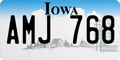 IA license plate AMJ768