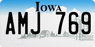IA license plate AMJ769