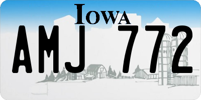 IA license plate AMJ772