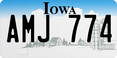 IA license plate AMJ774