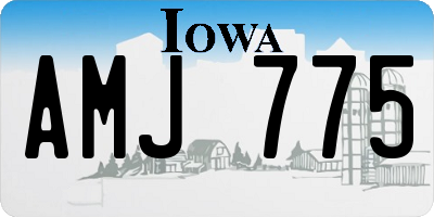 IA license plate AMJ775
