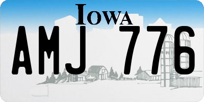 IA license plate AMJ776