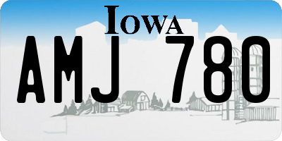IA license plate AMJ780
