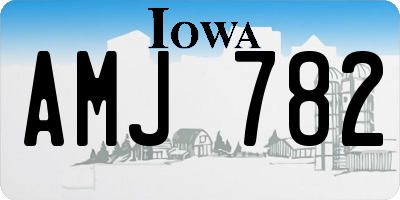 IA license plate AMJ782