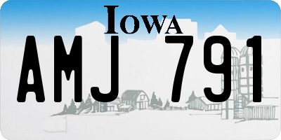 IA license plate AMJ791